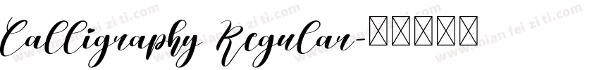 Calligraphy Regular字体转换